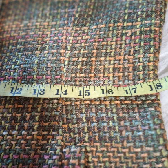 Requirements Multicolor Tweed Trench Coat Sz 8 - Picture 12 of 16